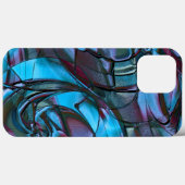 Digitale textuur korrelig donkercyaan, gegolfd aan Case-Mate iPhone case (Achterkant (horizontaal))