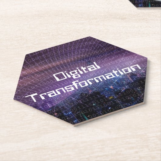 Digitale transformatie voor bedrijven kartonnen onderzetters (Schuin)