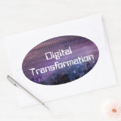 Digitale transformatie voor bedrijven ovale sticker (Envelop)