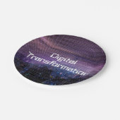 Digitale transformatie voor bedrijven papieren bordje (Gekanteld)