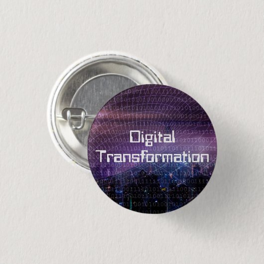 Digitale transformatie voor bedrijven ronde button 3,2 cm (Voorkant /achterkant)