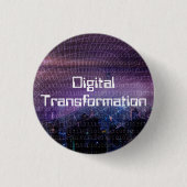 Digitale transformatie voor bedrijven ronde button 3,2 cm (Voorkant)