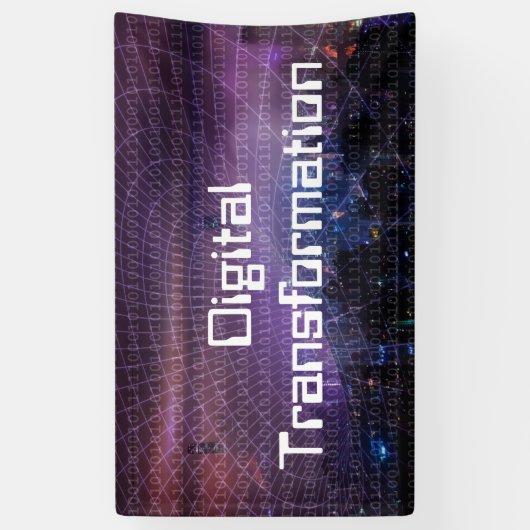 Digitale transformatie voor bedrijven spandoek (Verticaal)