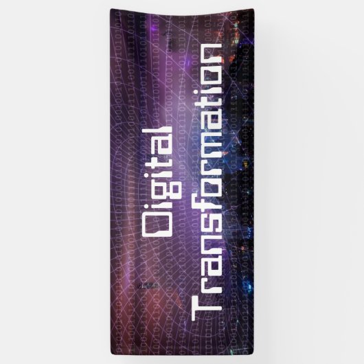 Digitale transformatie voor bedrijven spandoek (Verticaal)