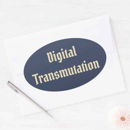 Digitale transmissie ovale sticker (Envelop)