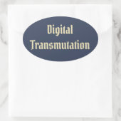 Digitale transmissie ovale sticker (Tas)