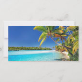 Digitale Tropische Strand Save the Date Uitnodigin (Achterkant)