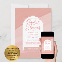 DIGITALE TROUWFEEST Uitnodiging Roze Stof Roze