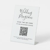 Digitale trouwprogramma scan QR-code acryl Reclamebord Met Voetstuk (Voorkant)