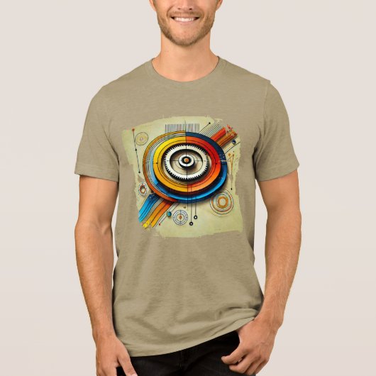 Digitale TShit - Elektrische wervelingen Tri-Blend Shirt (Voorkant)