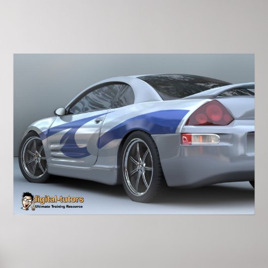 Digitale Tutors Poly Kit Car Poster (Voorkant)