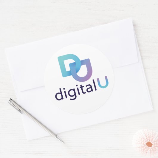 Digitale U-sticker Ronde Sticker (Envelop)