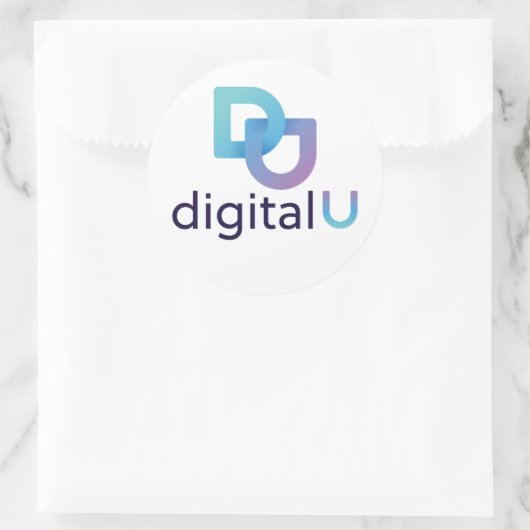 Digitale U-sticker Ronde Sticker (Tas)