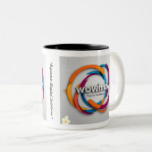 "Digitale uitmuntendheid" Tweekleurige Koffiemok (Voorkant rechts)