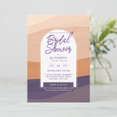 DIGITALE UITNODIGING BRUIDSSLUIERFEEST Paars Oranj (Staand voorkant)