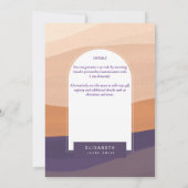 DIGITALE UITNODIGING BRUIDSSLUIERFEEST Paars Oranj (Achterkant)