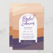 DIGITALE UITNODIGING BRUIDSSLUIERFEEST Paars Oranj (Voorkant / Achterkant)