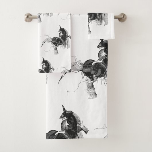 Digitale Unicorn-afbeelding - Aangepaste achtergro Bad Handdoek (Insitu)