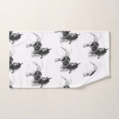 Digitale Unicorn-afbeelding - Aangepaste achtergro Bad Handdoek (Handdoek)