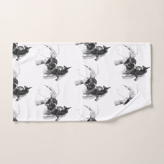 Digitale Unicorn-afbeelding - Aangepaste achtergro Bad Handdoek (Handdoek)