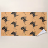 Digitale Unicorn-afbeelding - Aangepaste achtergro Strandlaken (Voorkant)