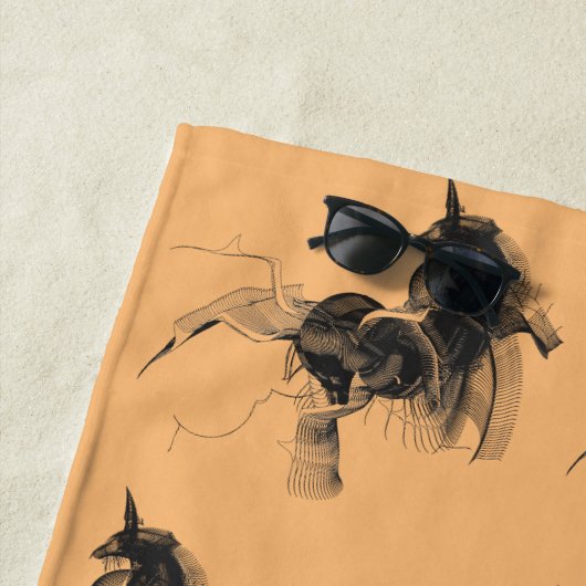 Digitale Unicorn-afbeelding - Aangepaste achtergro Strandlaken (In situ)