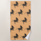 Digitale Unicorn-afbeelding - Aangepaste achtergro Strandlaken (Voorkant)