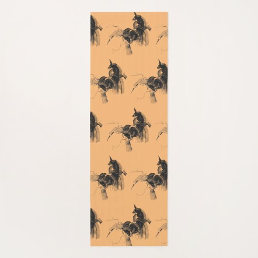 Digitale Unicorn-afbeelding - Aangepaste achtergro Yogamat (Achterkant)