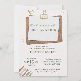 Digitale Unieke Leraar Pensioen Partij Sjabloon Kaart