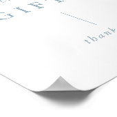 Digitale usty Blue Kaarten en cadeaubonnen Poster (Hoek)