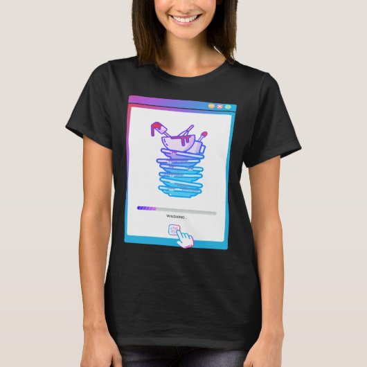 Digitale vaatwasser t-shirt (Voorkant)