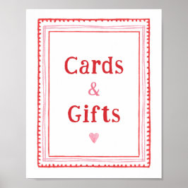 Digitale Valentijnskaarten en Cadeaus Tafelbord Poster