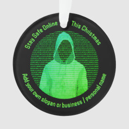 Digitale veiligheid met Kerstmis - Hacker / Cyberc Ornament