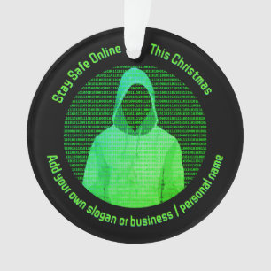 Digitale veiligheid met Kerstmis - Hacker / Cyberc Ornament