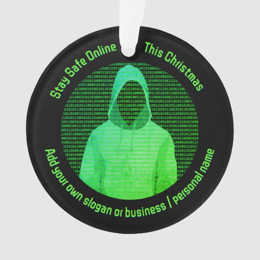 Digitale veiligheid met Kerstmis - Hacker / Cyberc Ornament (voorkant)