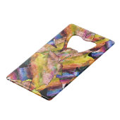 Digitale ventilatorkleuren Abstract Creditkaart Flessenopener (Voorkant Gekanteld)