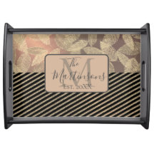 Digitale veren met Gold Stripes Monogram familie
