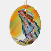 Digitale verf met chromatische draak keramisch ornament (Rechts)