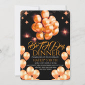 Digitale verjaardagsdiner uitnodiging template, Zw (Voorkant)