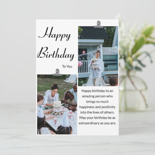 Digitale verjaardagskaart kaart (Staand voorkant)