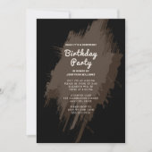 Digitale Verrassing Uitnodiging Verjaardag Zwart N (Voorkant)