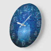 Digitale vingerafdruk grote klok (Hoek)