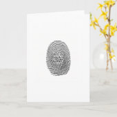 DIGITALE VINGERAFDRUK  KAART (Gele Bloem)