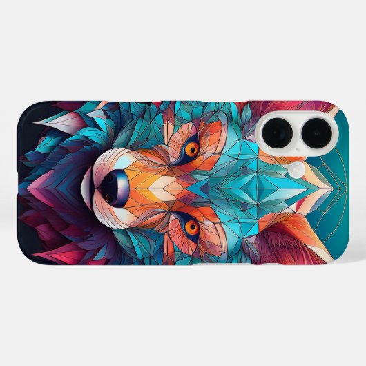 Digitale vos Case-Mate iPhone case (Achterkant (horizontaal))