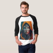 "Digitale vrouw met scherpe geest" T-shirt (Voorkant volledig)