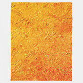 Digitale 'wandtextuur' intese-geel en oranje fleece deken (Voorkant)