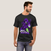 Digitale Warlock Paarse Warlock - Basic Dark T-Shi T-shirt (Voorkant volledig)