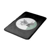 Digitale warrior - Aangepaste achtergrondkleur Badmat (Gekanteld)