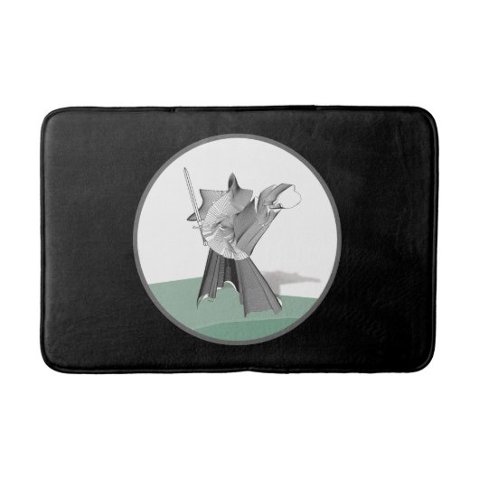 Digitale warrior - Aangepaste achtergrondkleur Badmat (Voorkant)