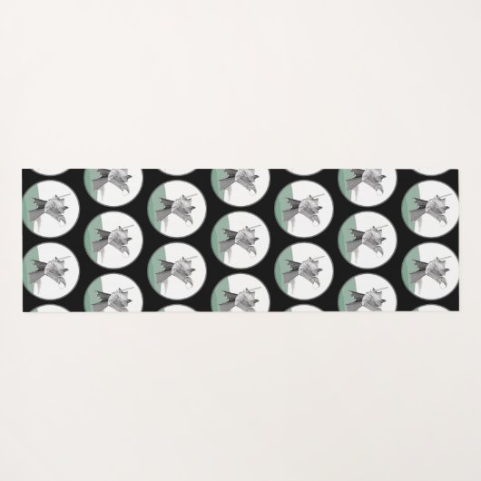 Digitale warrior - Aangepaste achtergrondkleur Yogamat (Achterkant (horizontaal))